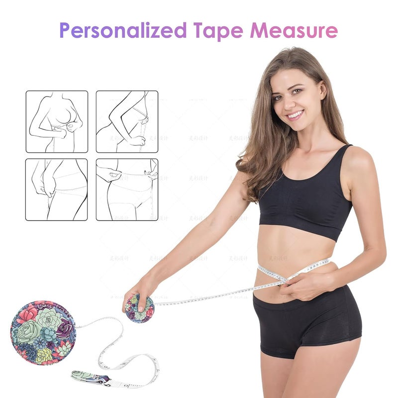 Gerkia Sewing Tape Measure，Colour Printed Small Retractable Soft Measuring Tape for Tailor Cloth Fabric Body Measurements. - Image 4